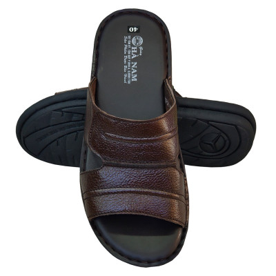 Dép Nam Quai Ngang Da Bò Thật TiTi ĐÔ Cao Cấp DNA2115d