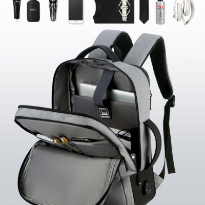 Ba lô du lịch thể thao nam công suất lớn phong cách mới tích hợp sạc USB tiện dụng và công nghệ chống thấm nước (15,6")