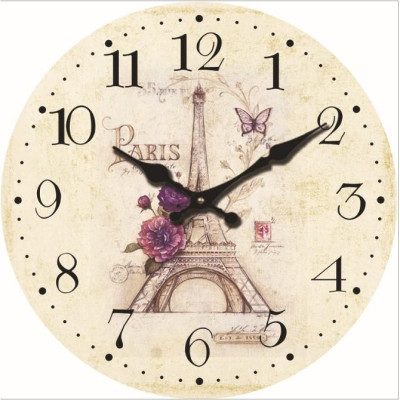 Đồng hồ treo tường hoa hoa hồng Vintage hot Đường kính 20cm