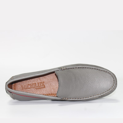Giày MICHILUX Da Bò Thật Chính Hãng Classic Moccasin CSMS0 Màu Xám