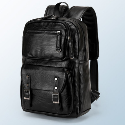 Ba lô da bò nam công suất lớn phong cách châu âu