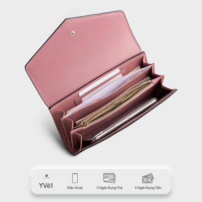 Ví Yuumy (  Thời trang nữ kiểu cầm tay dáng dài - Ví da Seasand YV61 )