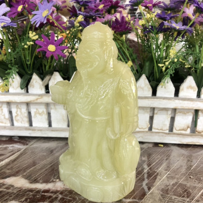 Tượng ông Quản Gia, Quản Tài phong thủy đá ngọc Onyx - Cao 15 cm