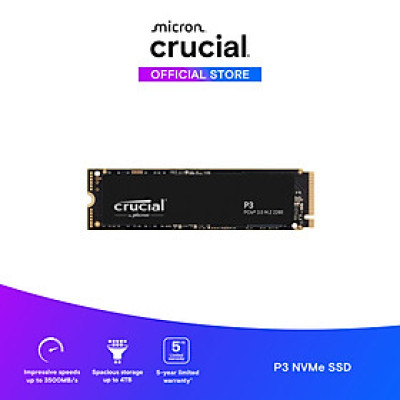 SSD CRUCIAL P3 Gen 3 NVMe 1000GB - CT1000P3SSD8 - HÀNG CHÍNH HÃNG