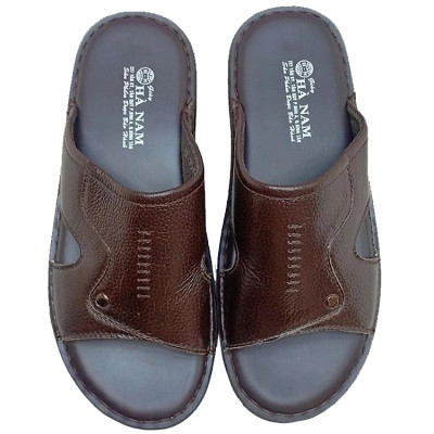 Dép Nam Quai Ngang Da Bò Thật HÀ NAM Cao Cấp DN244