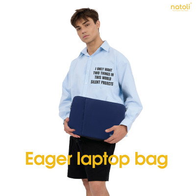 Túi đựng laptop Eager laptop bag T7 chính hãng NATOLI bao laptop chống sốc dày dặn kháng nước