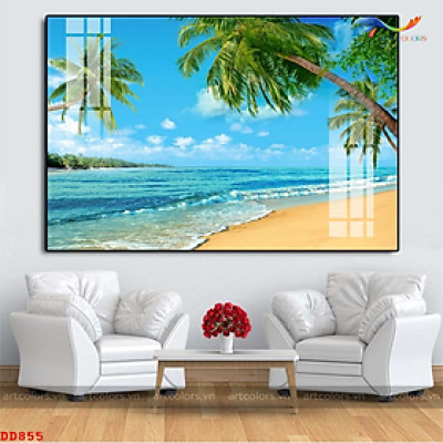 Tranh treo tường - Tranh tráng gương Cảnh biển