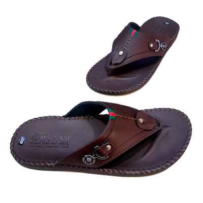 Dép Xỏ Ngón Nam Da Bò Thật TiTi ĐÔ Cao Cấp DNA2160d