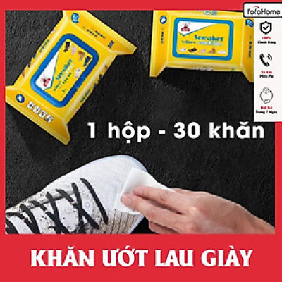 Khăn Giấy Ướt Lau Giày Sneaker Wipes Clean Thần Thánh (Gói 30 Miếng) Lau Giầy Siêu Sạch, Siêu Nhanh