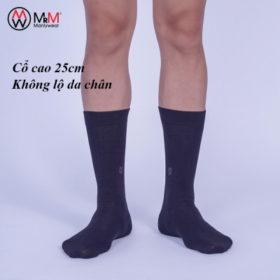 Hộp 5 đôi tất vớ đi giày tây nam công sở cổ cao MRM Manlywear, sợi cotton organic cao cấp thoáng khí, chống hôi chân