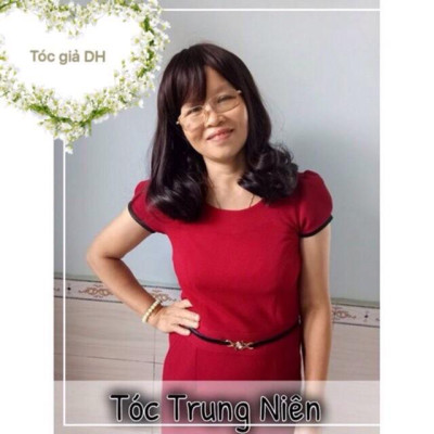 Tóc giả cho quý cô trung niên - tặng lưới - hình thật