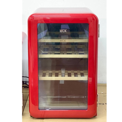 Tủ rượu vang HCK màu đỏ 22 chai có mặt kính (dung tích 70L) Hàng chính hãng