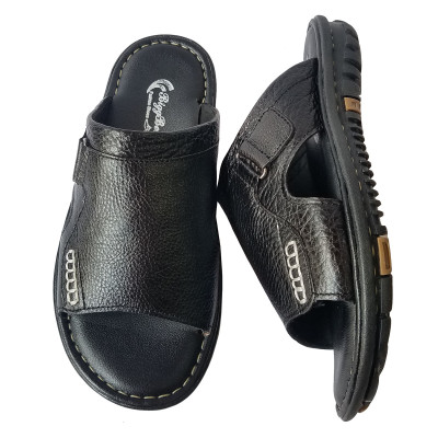 Dép Nam Da Bò Thật May Đế BIGGBEN Cao Cấp DN314