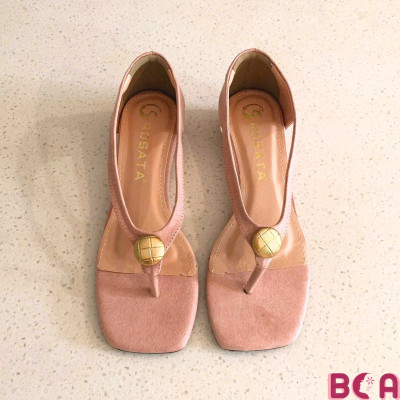 [SANG + CÁ TÍNH] Dép Kẹp Đế Xuồng Nữ Cao 5p RO727 ROSATA Đi Chơi, Đi Tiệc, Đi Cà Phê Đều Xinh