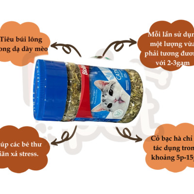 Cỏ catnip cho Mèo Bioline Catnip Hũ 30g Giúp Mèo Giải trí Thư giãn Xả stress Hỗ trợ tiêu hóa búi lông -Pet shop Uytinpro