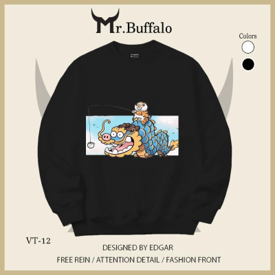 Áo Sweater Hổ béo ngây thơ và rồng cute Mr.Buffalo