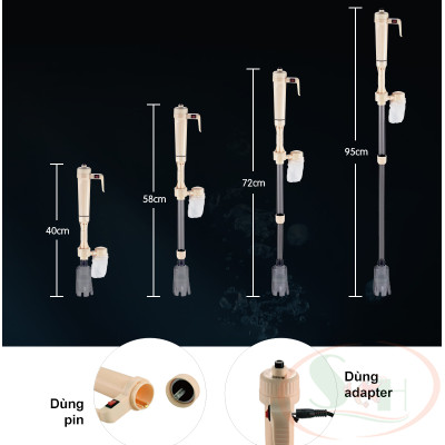 Máy Hút Cặn Jeneca Aquarium Cleaner AS 615A, 615B, 715 Thay Nước Hút Phân