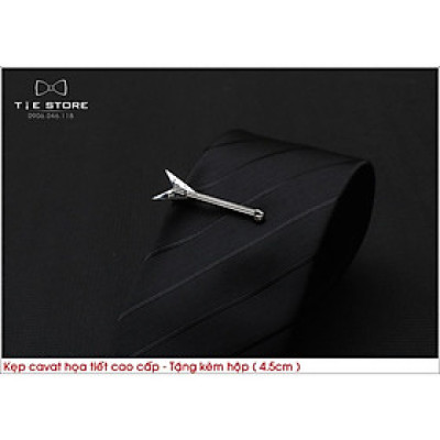 Kẹp cà vạt nam cao cấp ( 4.5cm), Kẹp Cavat hình cây đàn cao cấp - Tặng kèm hộp nhỏ