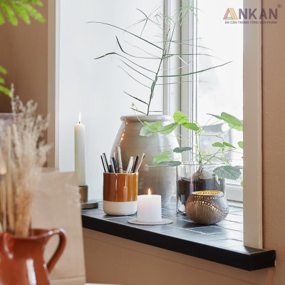 Đèn Gáo Dừa Đựng Nến Tealight Handmade Đèn Decor Tự Nhiên Trang Trí Spa Cafe Homestay