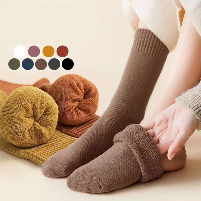 Combo 5 đôi Tất nữ lót lông cổ cao ấm áp giữ nhiệt, siêu giữ nhiệt tránh rét đại hàn
