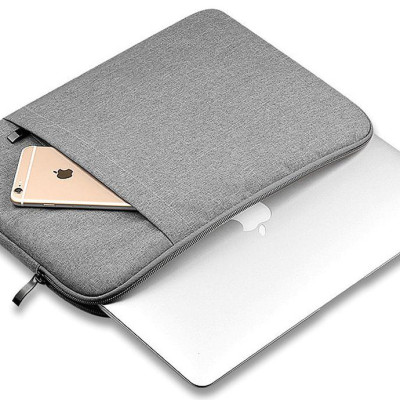 Túi đựng Macbook Air, Pro cao cấp 13.3 inch Chống Sốc 2 Ngăn (ghi xám) - Hàng Chính Hãng