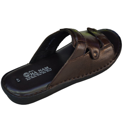 Dép Nam Quai Ngang HÀ NAM Da Bò Thật Cao Cấp DNA2114