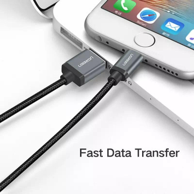 Ugreen UG40987US199TK 2M màu Đen Cáp Lightning sạc + truyền dữ liệu cho iPhone - HÀNG CHÍNH HÃNG