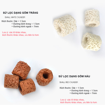 Sứ Lọc Hồ Cá 4.5/5KG vật liệu lọc nước bể cá cảnh, hồ thủy sinh cao cấp 