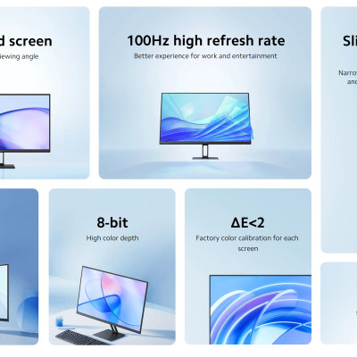 Màn hình máy tính Xiaomi 27inch Tấm nền IPS 1080P Chuẩn Vesa A27i - Hàng chính hãng