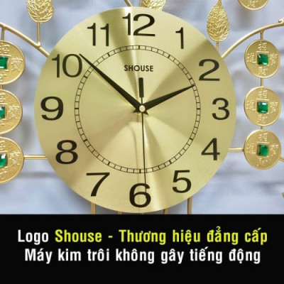 Đồng Hồ Trang Trí Treo Tường Nghệ Thuật Cao Cấp Shouse A23 hiện đại 3D kích cỡ lớn đẹp kim trôi treo phòng khách