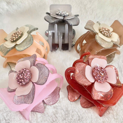 Kẹp tóc càng cua sang trọng mẫu mới - Kẹp tóc càng cua hoa đính đá cao cấp - Kẹp tóc càng cua ( Hàng cao cấp )