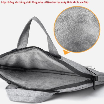 Balo, Cặp, Túi đựng laptop Chống sốc Lót Lông mềm mịn - Chống nước - Chống xước - Cao cấp , Kích cỡ 15.6 inch