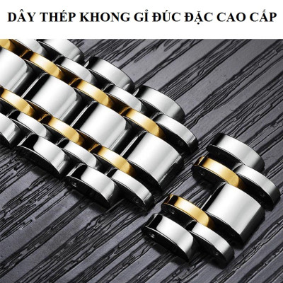 Đồng hồ nam chống nước DIZIZID chính hãng - Dây thép đúc đặc - Chạy full 6 kim và lịch ngày - Tặng kèm pin dự phòng DZT88