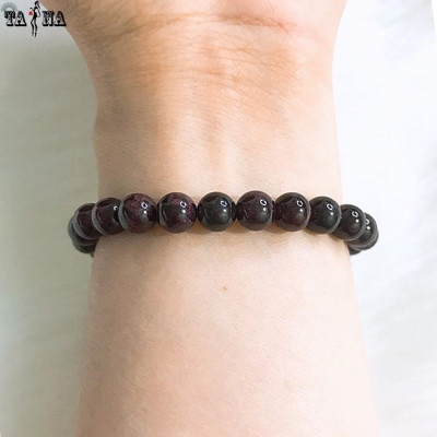 Vòng tay đá ngọc hồng lựu (Garnet) 2A hợp mệnh Hỏa, Thổ