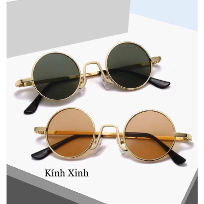 Kính mát, Kính râm thời trang Hàn QUốc cao cấp dáng tròn nhỏ mini siêu chất