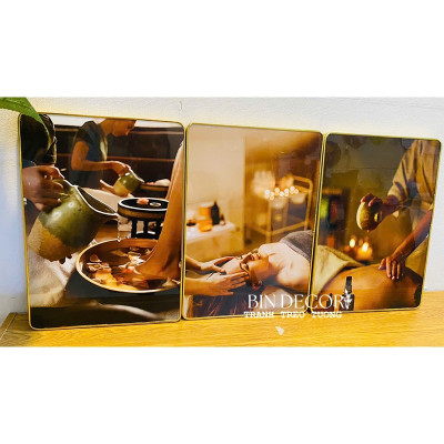 (ẢNH THẬT) Tranh treo tường spa gội đầu dưỡng sinh 3 trang trí decor tiệm thư giãn