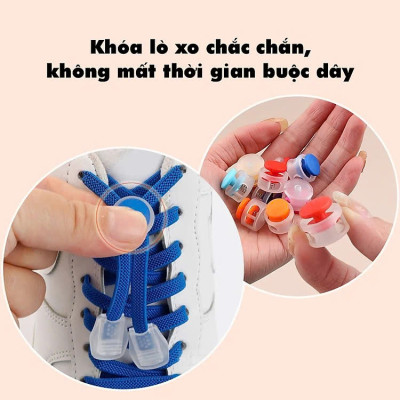Phụ Kiện Khóa Dây Giày Không Cần Buộc Thắt Giày Thể Thao Bata Ngoài Trời MÀU NÂU