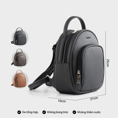 Balo Trita ( Thời trang nữ phối ngăn phong cách basic cỡ trung - Balo da RBA91 )