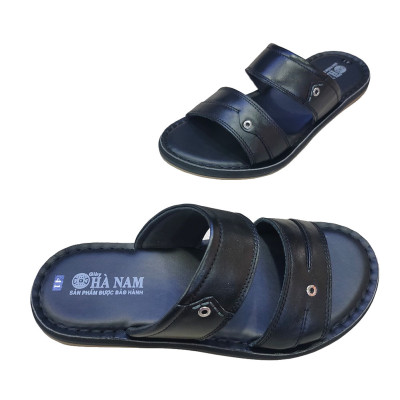 Dép Nam Quai Ngang Da Bò Thật TiTi ĐÔ Cao Cấp DNA2158d