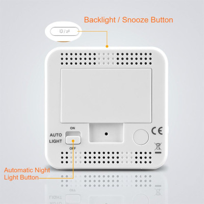 Đồng hồ kỹ thuật số cầm tay với màn hình hiển thị ngày, giờ, nhiệt độ,...