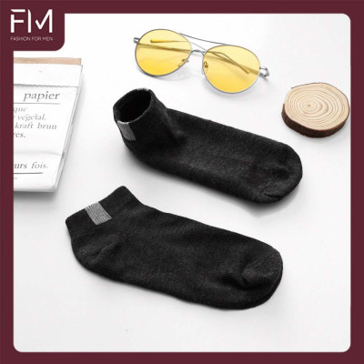 Combo 2 đôi vớ trơn cổ ngắn, tất công sở sợi cotton cao cấp, không xù lông - FORMEN SHOP - FMCB2CA042