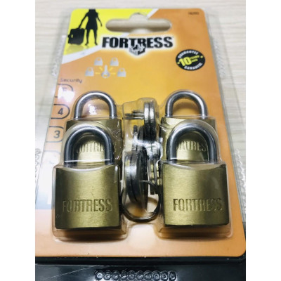 Bộ 4 ổ khóa vali Fortress 1820 Q thân đồng 20mm - khóa hành lý - MSOFT