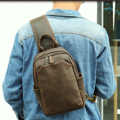 Túi đeo chéo nam DA BÒ THẬT phong cách mới  - BEE GEE DCN9297