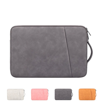 Túi chống sốc đựng Laptop 2 ngăn chất liệu da có tay xách tiện lợi nhiều màu size 13.3 inch, 14.1-15.4