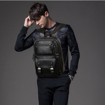 Ba lô da bò nam công suất lớn phong cách châu âu
