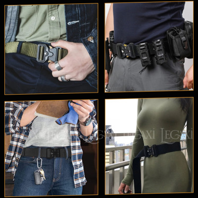 Thắt Lưng Dây Nịt Khóa Nhôm Canvas Quân Đội Tháo Nhanh Vải Nylong Dù Thời Trang Nam Nữ Unisex Legaxi
