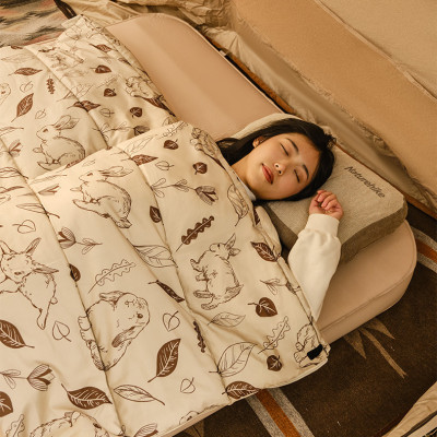 Túi ngủ cotton có mũ họa tiết thỏ con dễ thương NatureHike CNH22SD015