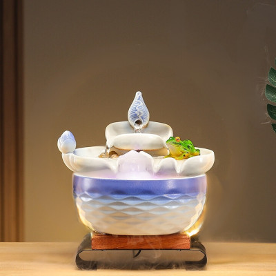 Thác Nước Phong Thủy Bạch Liên Vũ Oa_ Hàng chính hãng