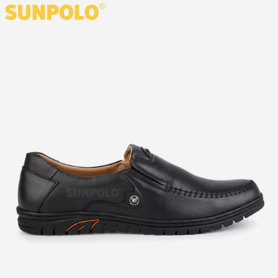 Giày mọi nam da bò đế cao su SUS501 phiên bản đen