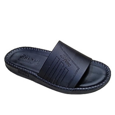 Dép Nam Da Bò HA NAM Đế Siêu Nhẹ Khâu Chỉ Toàn Bộ DNA22035